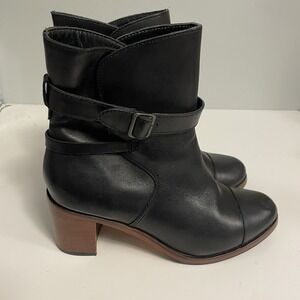 Wolverine 1000 Mile Samantha Pleet Bonny Pull On Black Leather Boots Size 8M